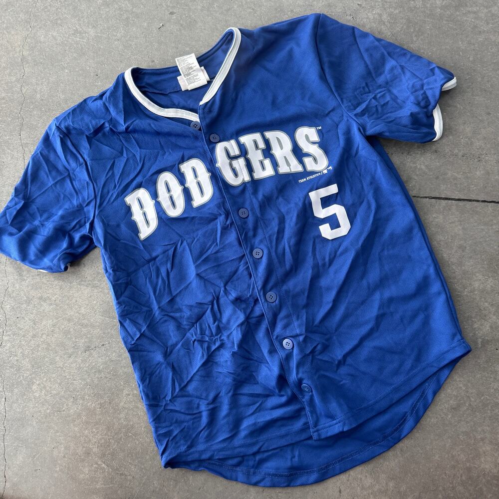 Vintage Y2k Los Angeles Dodgers Corey Seager Blue Mlb Baseball Jersey Youth XL